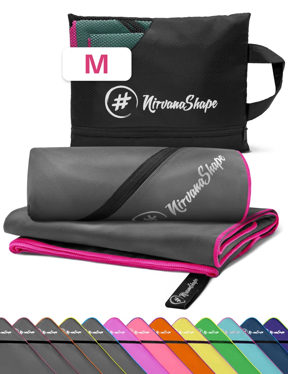 NirvanaShape Asciugamano in microfibra, asciugamani in microfibra da bagno, da viaggio, da spiaggia e per lo sport (palestra, spiaggia), M 120 x 60 cm