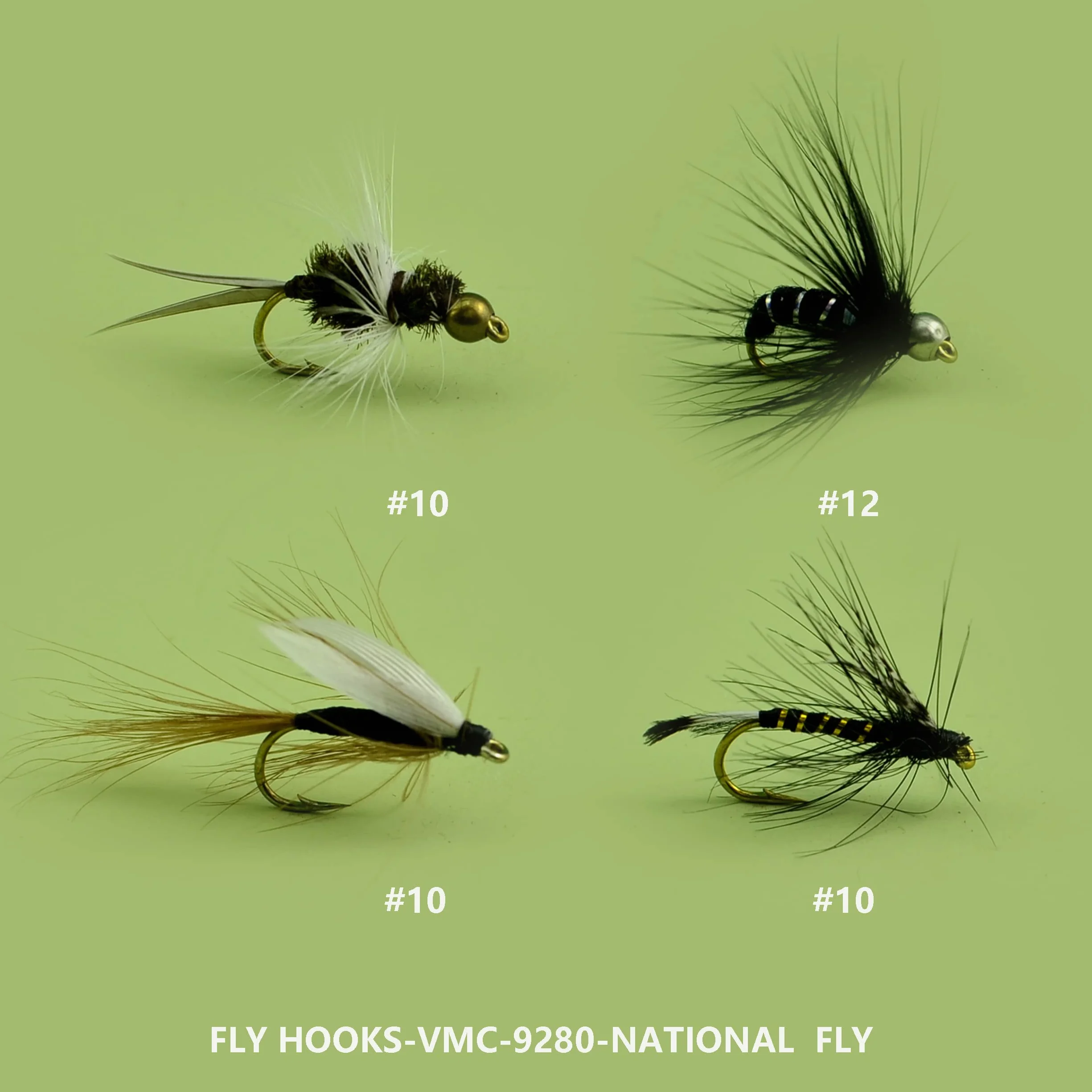 Kit per pesca a mosca, mosca secca, mosca umida, 12 pezzi