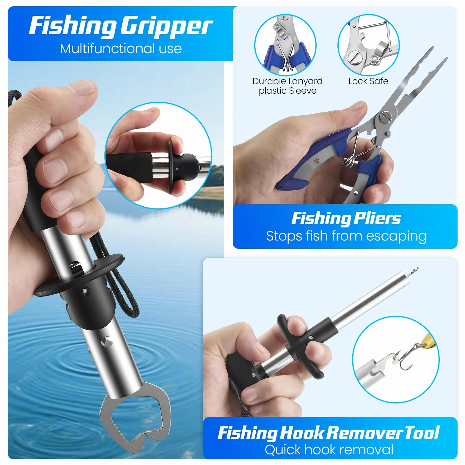 Set di 208 sacchi da pesca, zaino da pesca impermeabile con scatole, set di esche da pesca, borsa da pesca con pinze, rimozione ami e labbra, per acqua dolce salata