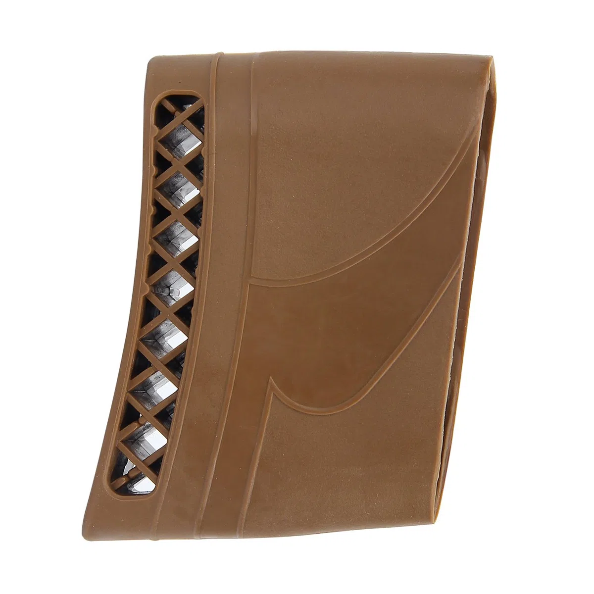Latinaric - Ammortizzatore in gomma per fucile, calciolo in gomma, prolunga per fusto di fucile, 12,5 x 3 x 8 cm, marrone/nero