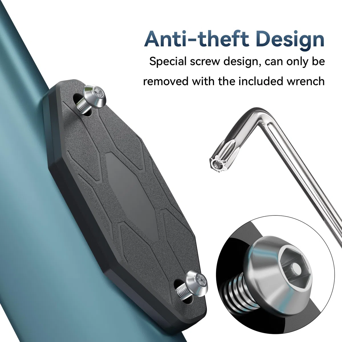 Supporto per bicicletta SmartTag2, nascosto sotto il portabottiglie con viti di sicurezza, impermeabile e antifurto, per Samsung Galaxy Smart Tag2, con attrezzi inclusi