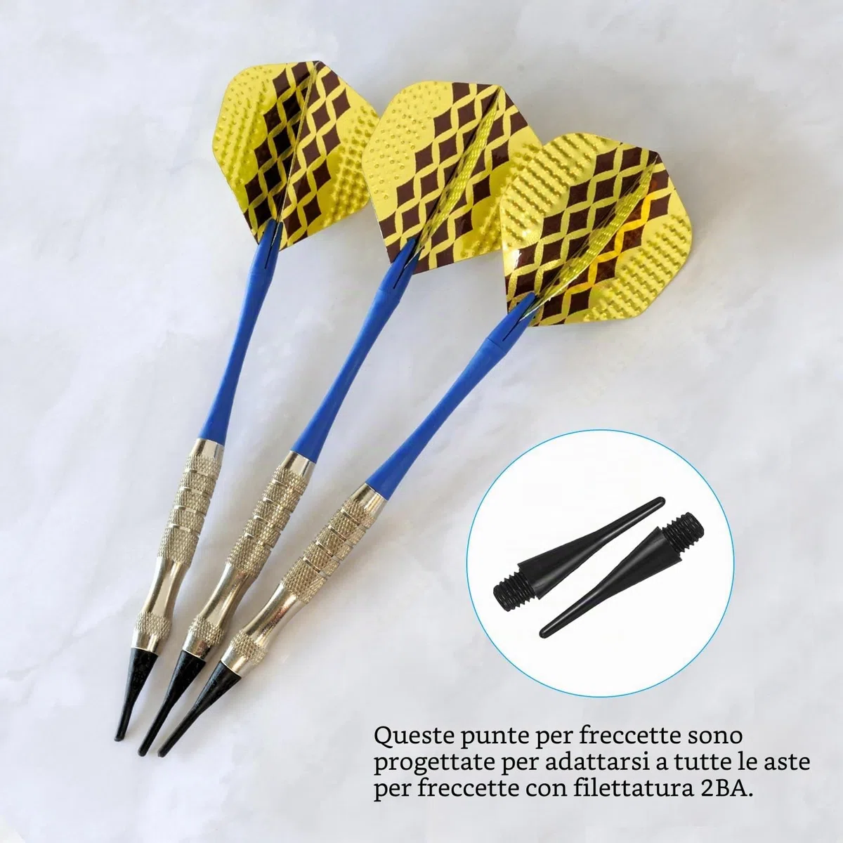 wenrescry 200 pezzi di punte per freccette in plastica, punte per softdart con filettatura 2BA, punte di ricambio durevoli per freccette morbide, facili da sostituire, accessori per freccette per gli