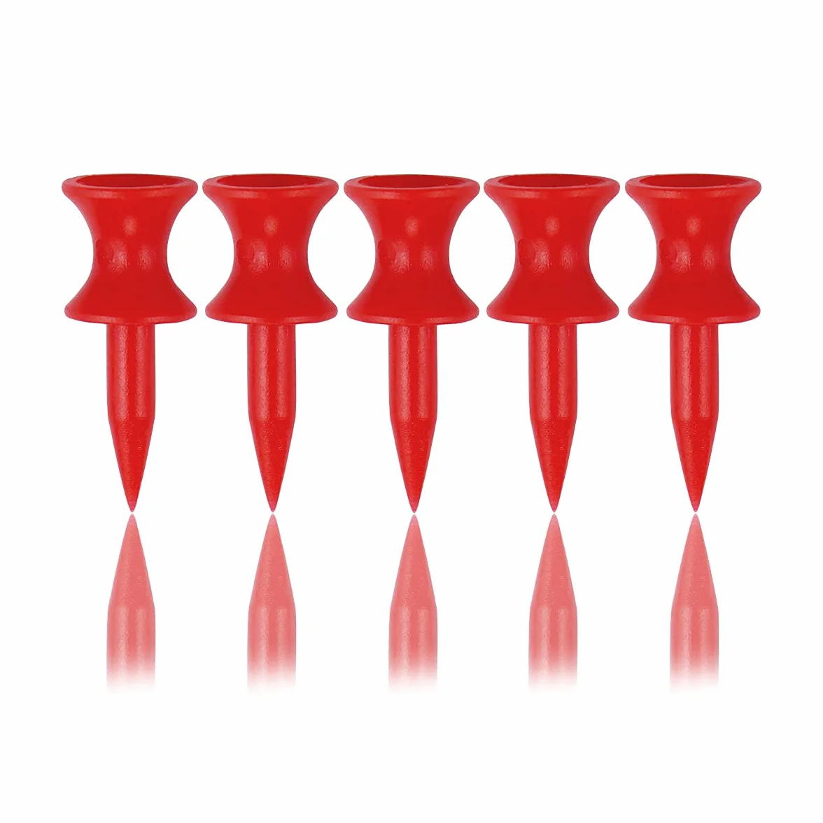 Tee Golf Plastica 100 Pezzi Rosso 32mm