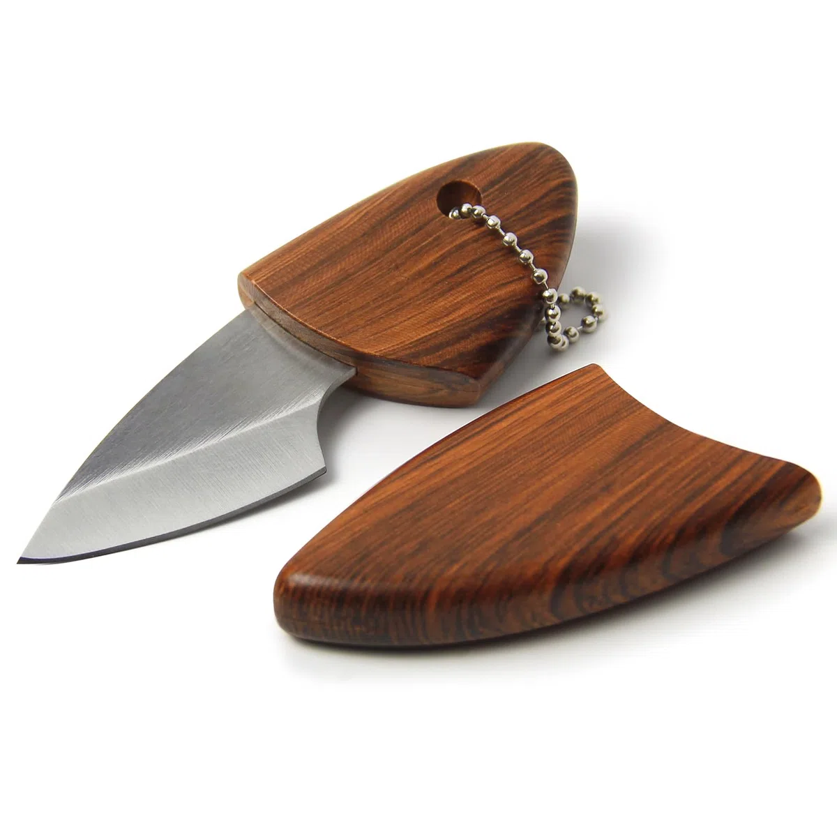BEEK Mini coltello tascabile, lama fissa, EDC con custodia, taglierino piccolo, portachiavi coltello, coltello da collo, regalo per uomini