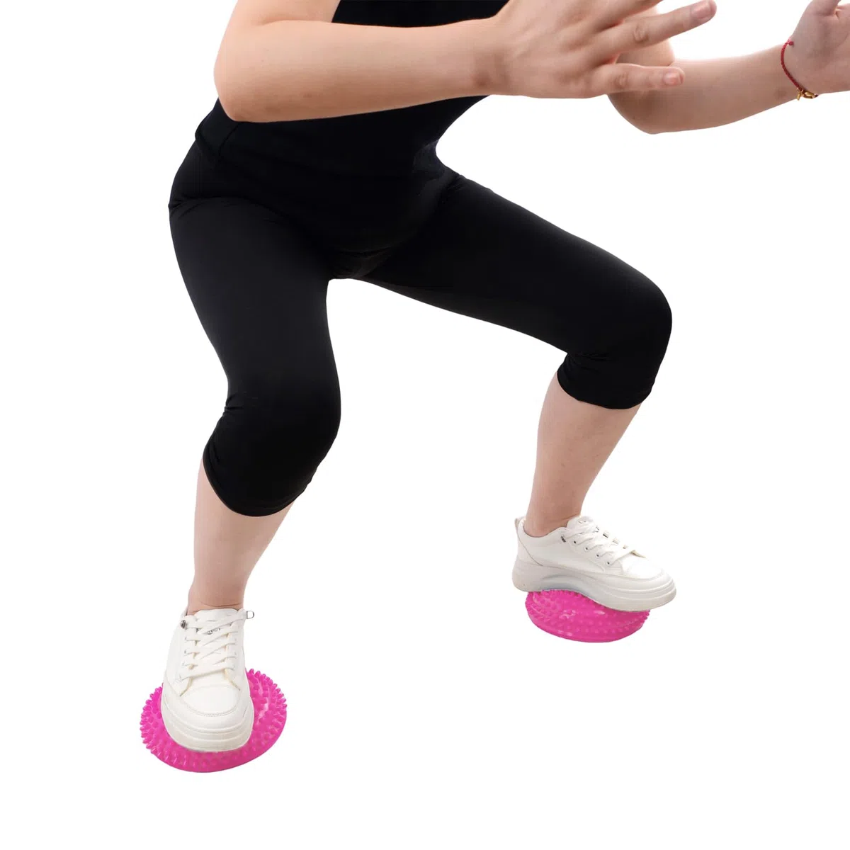 CampTeck Cuscino Equilibrio Balance Mezza Sfera Riccio, Balance Pad Cupola con Pompa a Mano - Confezione da 2
