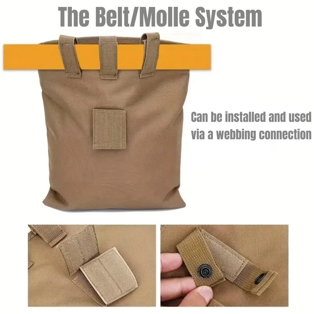 Molle Sistema tattico Molle Dump Magazine Pouch Caccia Recupero Sacchetto Goccia Sacchetto Accessori Militari (7 Colori opzionali)