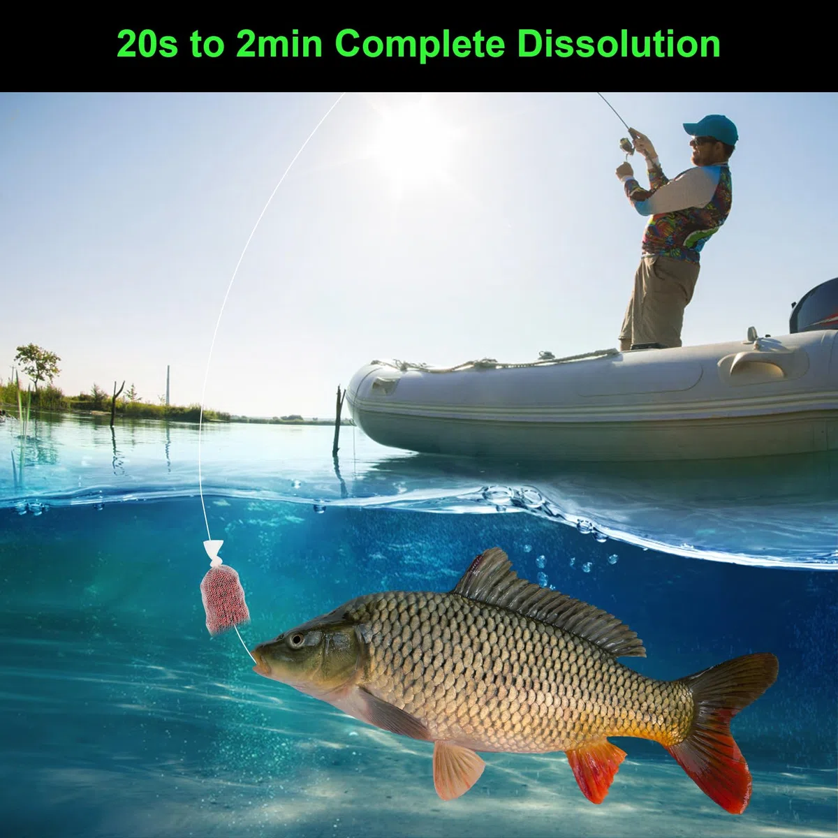 3 Pz 5m Pva Mesh Ricarica con Forbici 25/37 mm Ampie Borse in Pva Accessori per la Pesca Alla Carpa Sacchetti di Rete Solubili in Acqua Pva a Rapida Dissoluzione per l'Alimentazione Precisa