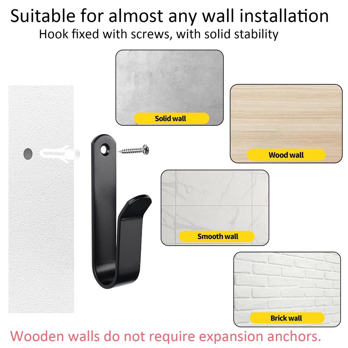 6 Pezzi Supporto da Parete per Snowboard, Appendiabiti da Parete per Snowboard, Snowboard Accessori Gancio Muro, Snowboard Wall Mount, Skateboard Espositore, per Skiboard, Longboard