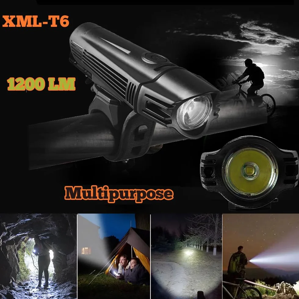 Luce per bicicletta,Impermeabile IP65 Luce Bici Anteriore e Posteriore,2200mah Luce Bicicletta LED Ricaricabile USB 5 modalità luce bicicletta,luce bici LED Set,Luminoso Luce Bici per Sicurezza