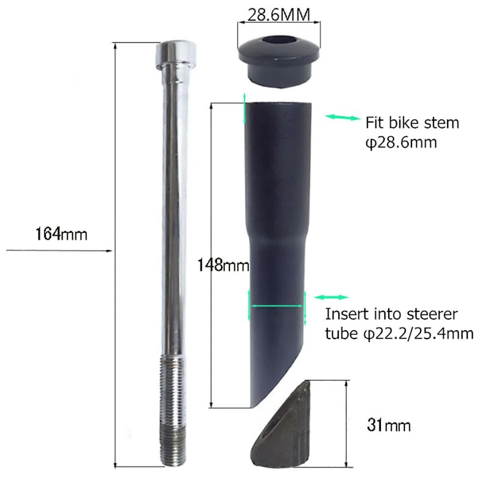 UPANBIKE per Bici da Strada, Mountain-Attacco Manubrio Riser Extender da 1 1/20,32 cm (8") 22,2 mm, 25,4 mm x 150 mm