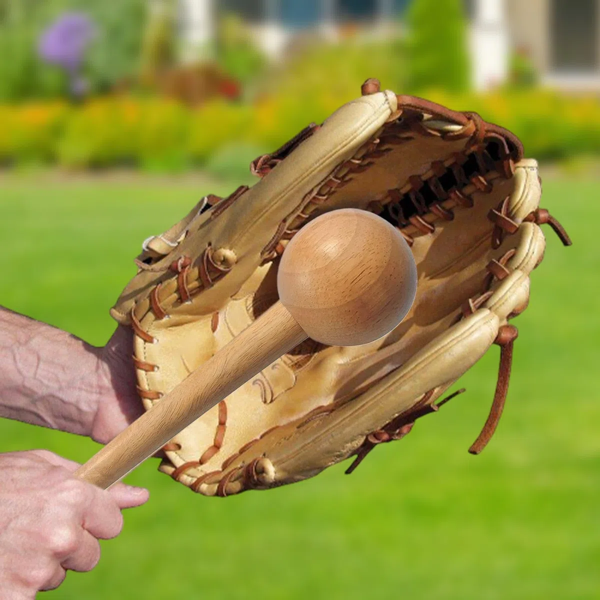 Martello Guanti Da Baseball - Martello Da Baseball In Legno Di Heva, Martello Modellatore Di Guanti | Fascia Avvolgente Per Guanti Da Baseball, Martello Di Imballaggio Guanti In Legno, Palla Da