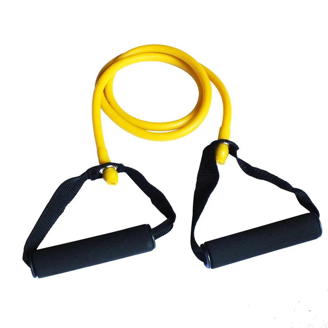 Toweter Pilates Fitness-Tube Elastica di Resistenza per Fitness con Maniglie (Giallo)