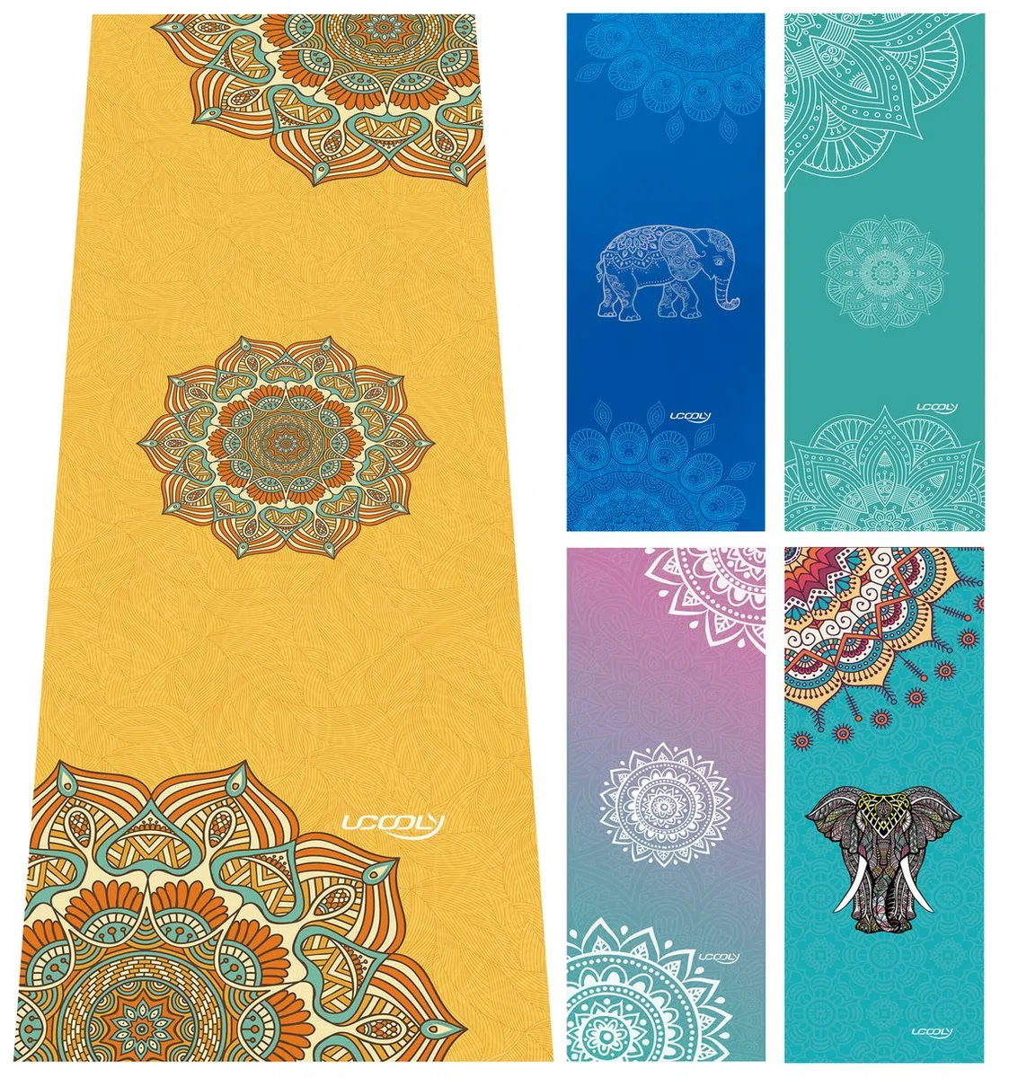 Asciugamano Yoga,Asciugamano Mat con Smart Corner Tasche e Elastico Loop,Antiscivolo Hot Yoga Asciugamano per Bikram,Pilato,Fitness 183x63cm
