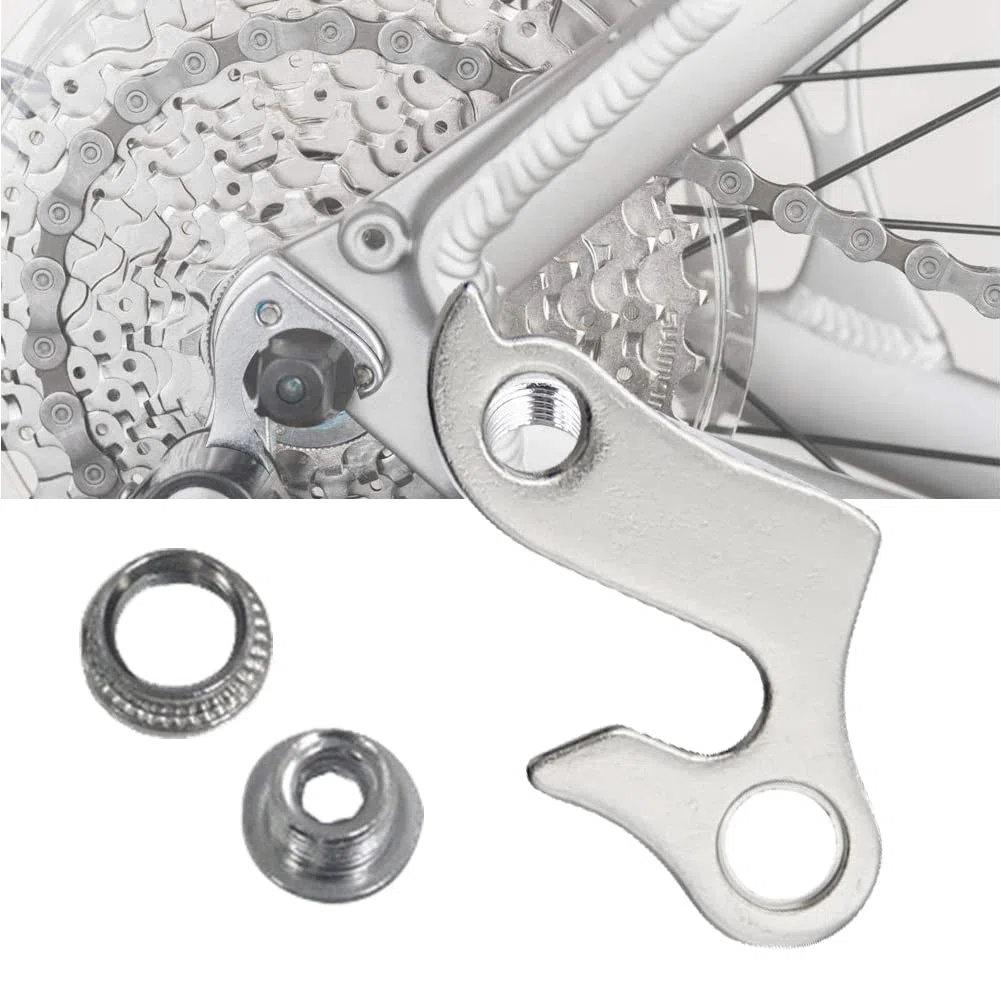 Forcellino Cambio Deragliatore per Bicicletta, Forcellino Cambio MTB Forcellino, Gancio per Cambio Posteriore per MTB Mountain Road Bike(Argento)