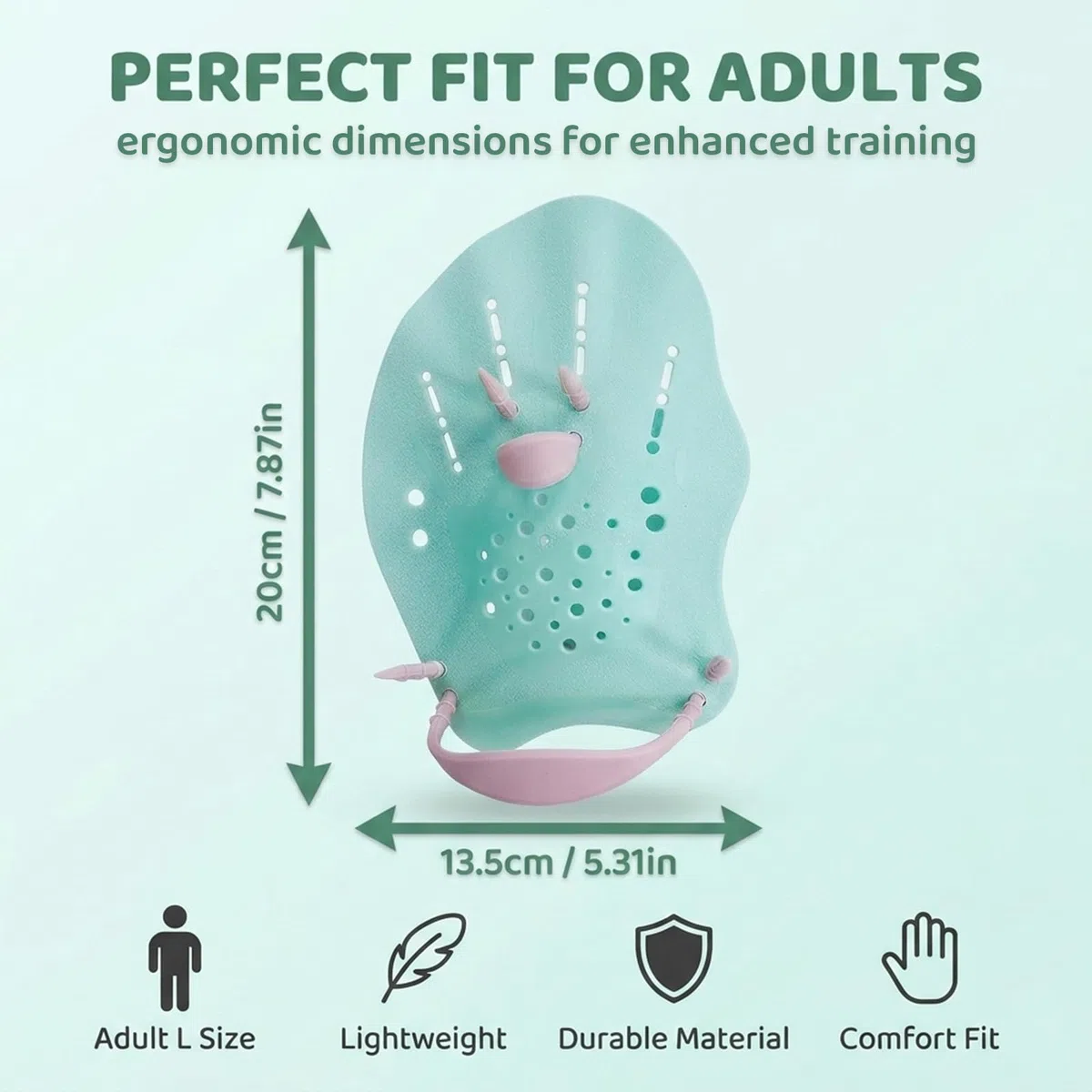 Palette Nuoto Piscina, 1 Coppia di Mano Paddles Nuoto, Swimmpaddel Adulti, Accessori per l'Allenamento