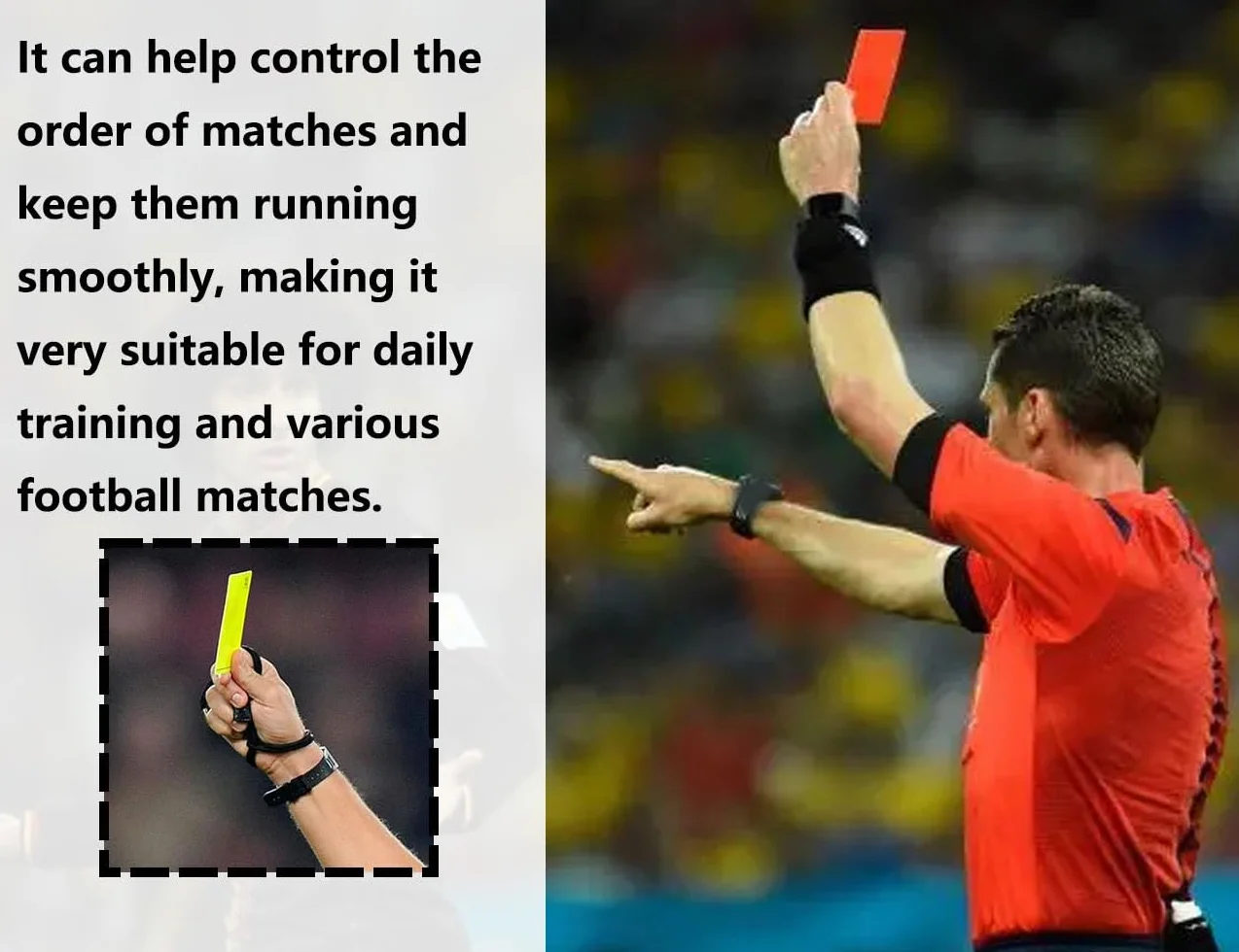Set di Carte per Arbitri, Cartellino Giallo e Rosso, Arbitro di Calcio Sportivo, Carte Disciplinari, Strumento per Arbitri, per Pallacanestro, Calcio, Sport Scolastici (7,5 x 10,5 cm)