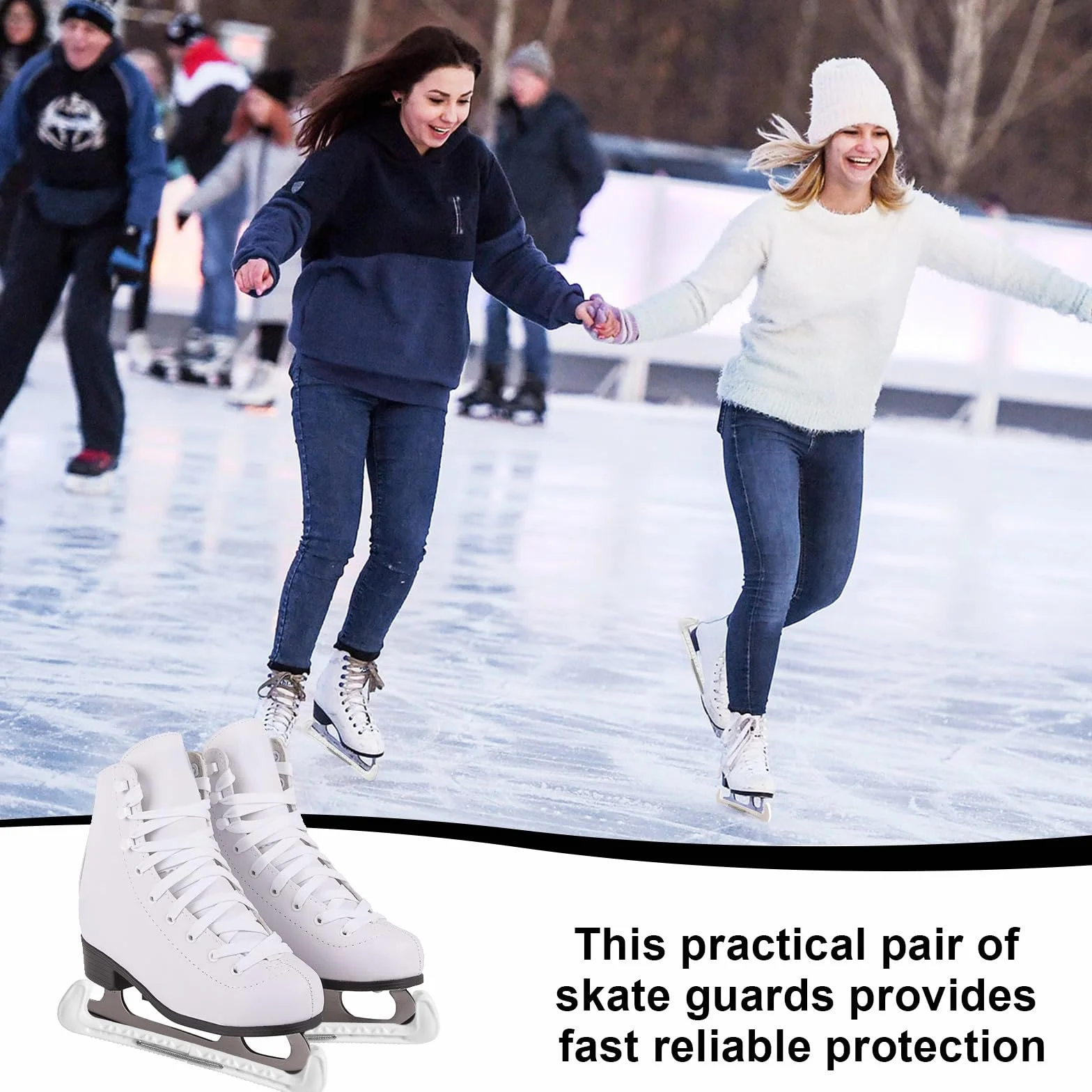 DELAESI Pulitori per pattinaggio sul ghiaccio, protezioni per pattini regolabili, protezione per pattinaggio artistico con salto, accessori per pattinaggio artistico per pattinaggio da hockey