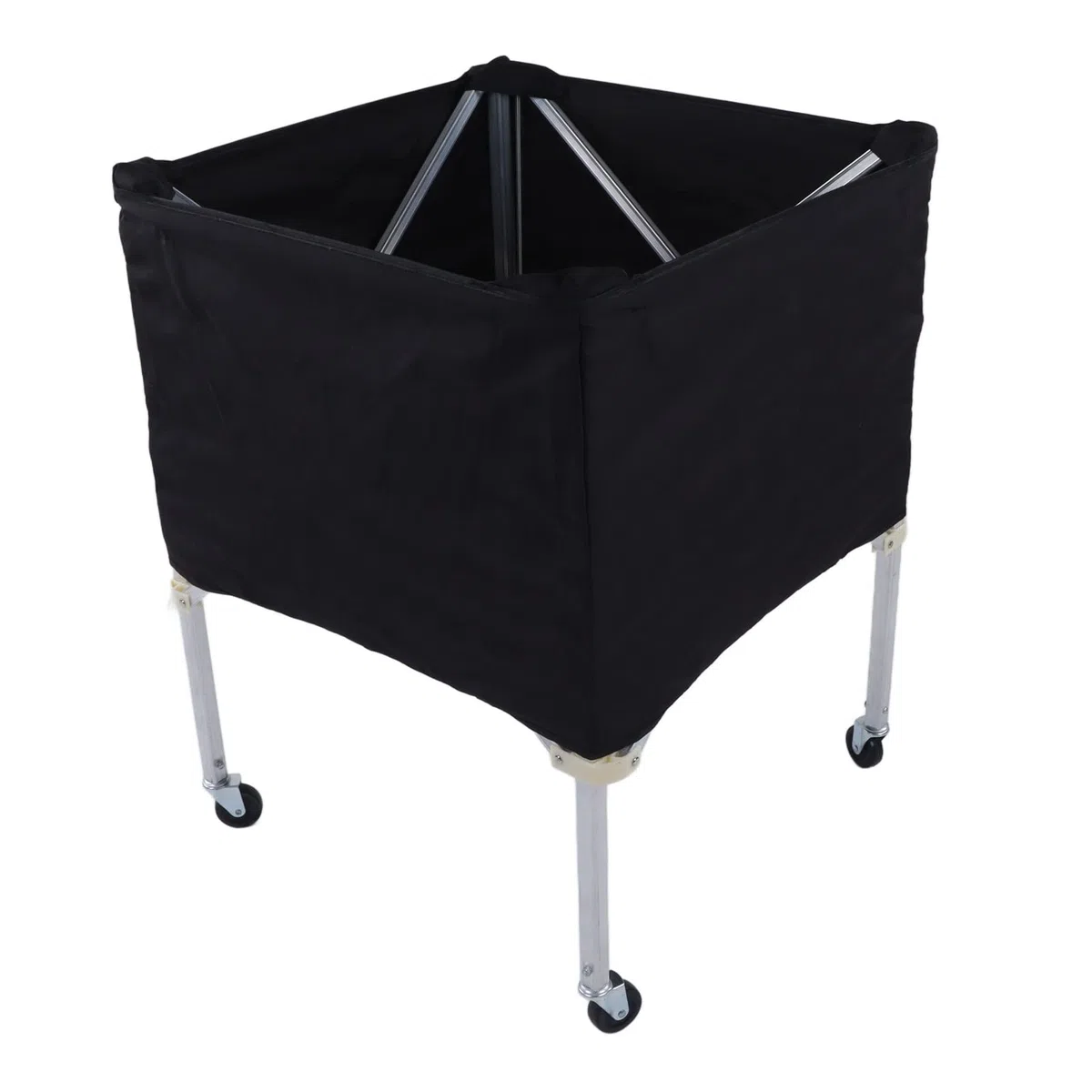 DAUERHAFT Carrello Porta Palloni con Ruote, Carrello Porta Palloni Mobile Pieghevole per Pallavolo
