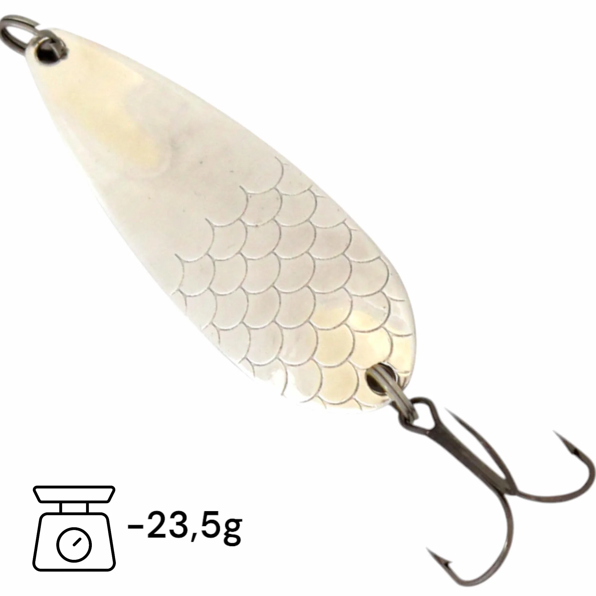 Freccia asimmetrica 23,5 g/8,5 cm – luccio pesce persico – esca da pesca – Cucchiaio di metallo – Esca dura – Set per pesca – Angel Spoon – Esca per luccio – Esca persico